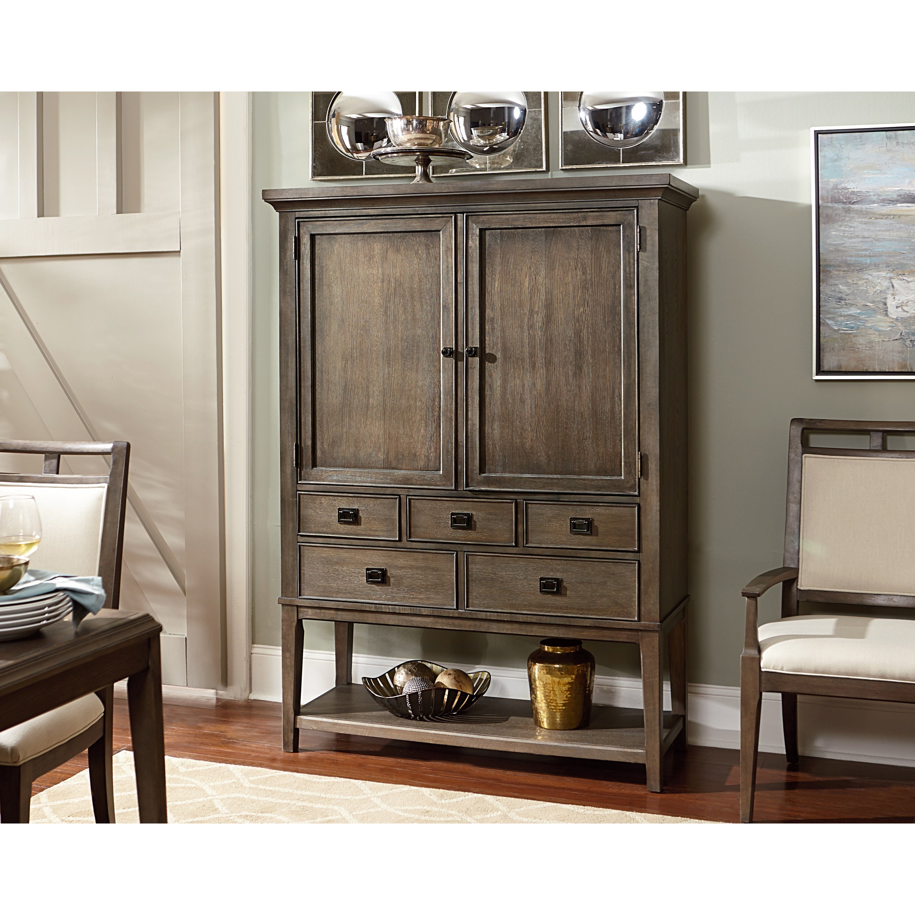 Pull Out Dining Table / Saginaw Mid Century Server with hidden pull out